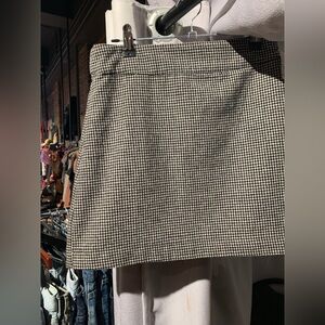 Forever 21 Black and White Checkered A-Line Skirt